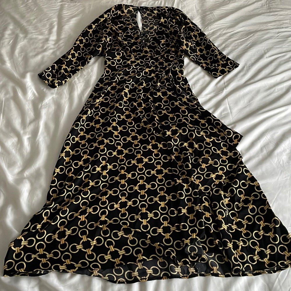 ❌SOLD❌ Printed Neck Tiered Dress